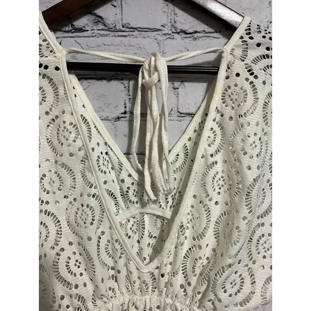 LA CLASS White Eyelet Lace‎ Dress Large
